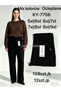 Spodnie damskie ocieplane (5XL-9XL) KY-7756