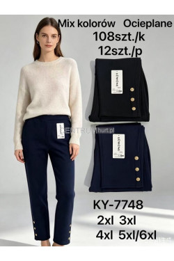 Spodnie damskie ocieplane (2XL-6XL) KY-7748