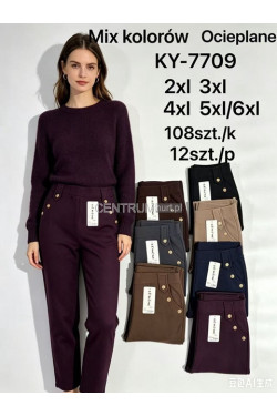 Spodnie damskie ocieplane (2XL-6XL) KY-7709