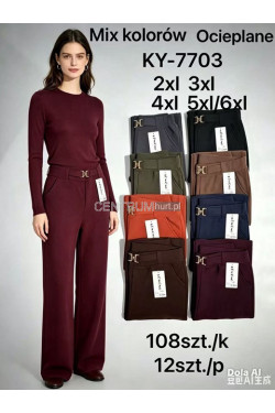 Spodnie damskie ocieplane (2XL-6XL) ky-7703