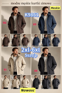 Kurtka męska zimowa (2XL-6XL) K9861-89