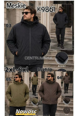 Kurtka męska zimowa (2XL-6XL) K9861-03