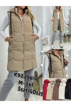 Kurtka kamizelka damska przejściowa (M-3XL) K92306-1