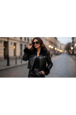 Kurtka skórzana damska zimowa (S-XL) 4753