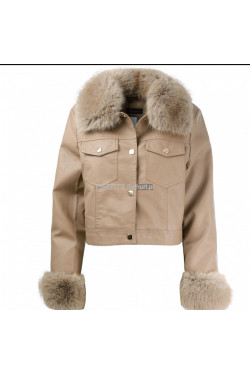 Kurtka skórzana damska zimowa (S-XL) 4757