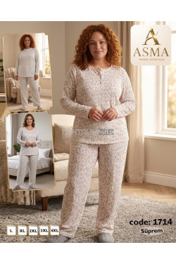 Piżama damska (L-4XL) 1714
