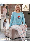 Piżama damska ocieplana (L-4XL) 1