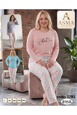 Piżama damska ocieplana (L-4XL) 1781