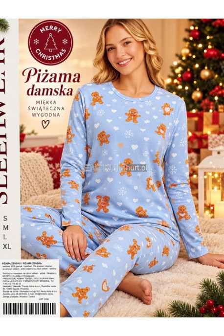Piżama damska ocieplana (L-4XL) 1