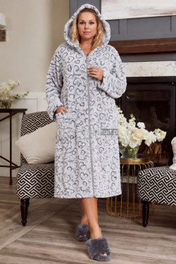 Szlafrok damski grupy polar (3XL-5XL) 6069