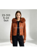 Kurtka skórzana damska zimowa (S-2XL) 1