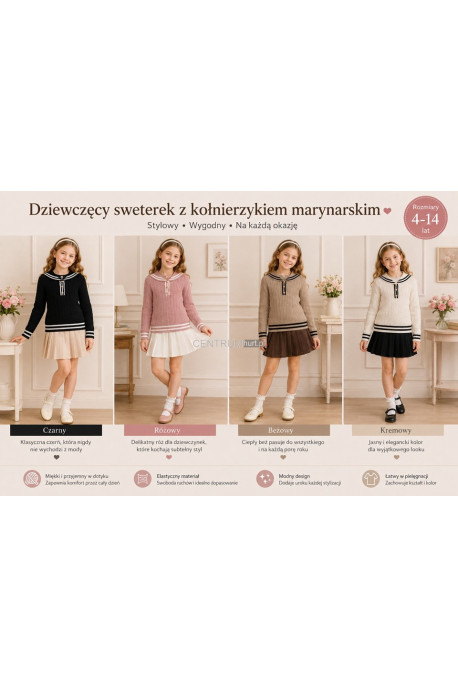 Sweter dziewczęce (4-14) 70