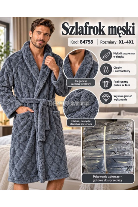 Szlafrok męski (XL-4XL) 1