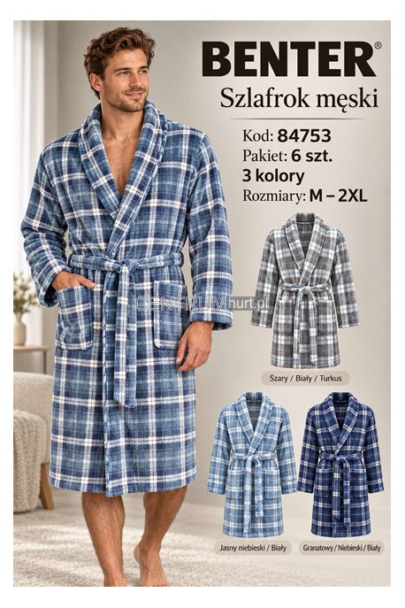 Szlafrok męski (XL-4XL) 1