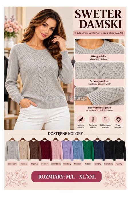 Sweter damski (M-2XL) 1