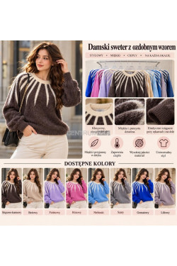 Sweter damski (M-3XL) 8142