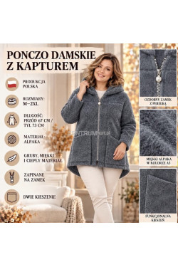 Bluza ocieplana polska SZARA (M-2XL) 8712