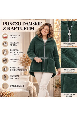 Bluza ocieplana polska ZIELEŃ (M-2XL) 8713