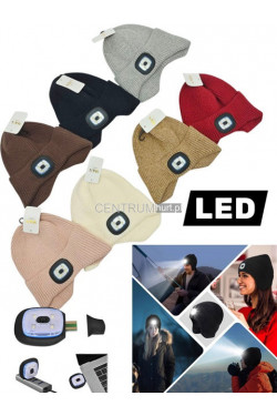 czapka damska LED 8743
