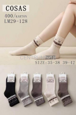 Skarpetki damskie z wełna merino LM29-128