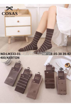 Skarpetki damskie z wełną merino LM333-01