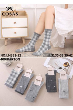 Skarpetki damskie z wełną merino LM333-12
