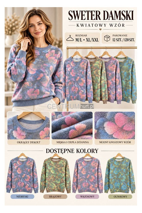 Sweter damski (M-2XL) 1