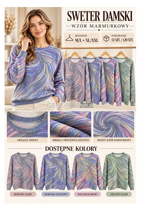 Sweter damski (M-2XL) 1
