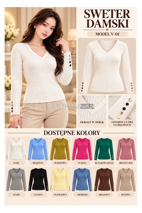 Sweter damski (M-2XL) 1